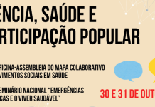 30 e 31/10 – Encontros Ciência, Saúde e Participação Popular
