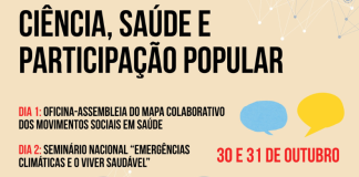 30 e 31/10 – Encontros Ciência, Saúde e Participação Popular
