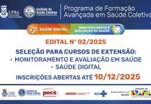 1ª retificação – Edital Nº 02/2025 – Cursos de Extensão: Monitoramento e Avaliação em Saúde e Saúde Digital