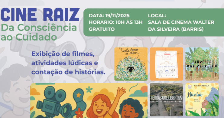 19/11 – “Cine Raiz: Da Consciência ao Cuidado”: ELSA-Brasil promove exibição de filmes na Sala Walter da Silveira