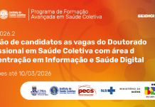 Edital 2026.2 – Seleção de candidatos as vagas do Doutorado Profissional em Saúde Coletiva com área de concentração em Informação e Saúde Digital
