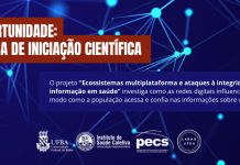 Inscrição para Bolsa de Iniciação Científica no Programa Integrado de Economia, Tecnologia e Inovação em Saúde (PECS)