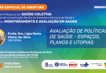 11/03 – Sessão de Abertura do Mestrado Profissional em Saúde Coletiva com área de concentração Gestão de Sistemas e Serviços de Saúde e ênfase em Monitoramento e Avaliação em Saúde