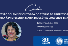 27/04 – Glória Teiteixa receberá título de Professora Emérita da UFBA