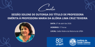 27/04 – Glória Teiteixa receberá título de Professora Emérita da UFBA