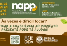 03, 10 e 17/06 – Oficinas de Atenção ao Momento Presente do NAPP-ISC