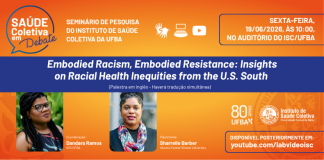 19/06 – Saúde Coletiva em Debate recebe Sharrelle Barber para discutir racismo, resistência e iniquidades raciais em saúde