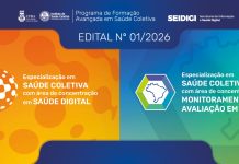 Edital 1/2026 – Cursos de Especialização em Saúde Coletiva com área de concentração em Saúde Digital e em Monitoramento e Avaliação em Saúde