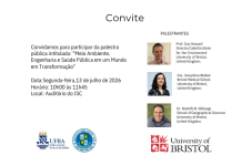 13/07 – ISC recebe especialistas da Universidade de Bristol para palestra sobre meio ambiente, engenharia e saúde pública